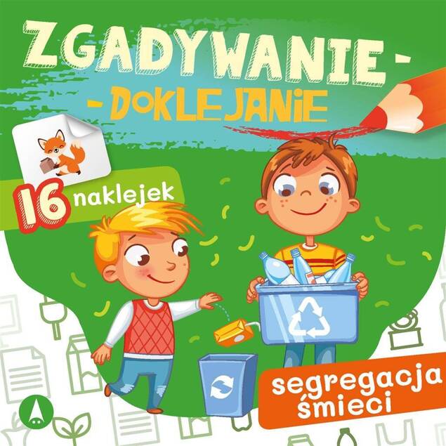 Zgadywanie Doklejanie Segregacja Śmieci Ekoćwiczenia 16 Naklejek 5+ Skrzat_1