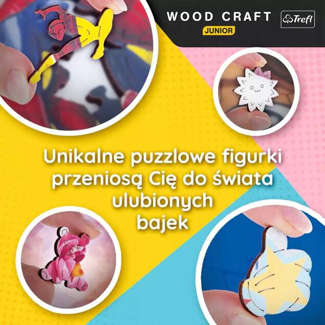 Puzzle DREWNIANE 50 Układanka Myszka MINNIE Bajkowe Kształty 5+ Trefl 20200_2