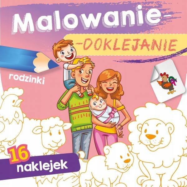 Malowanie Doklejanie Rodzinki 16 Naklejek 3+ Skrzat_1