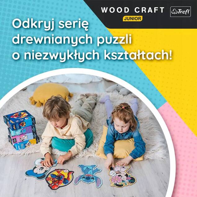 Puzzle DREWNIANE 50 Układanka Koci Domek Gabi Bajkowe Kształty 5+ Trefl_4