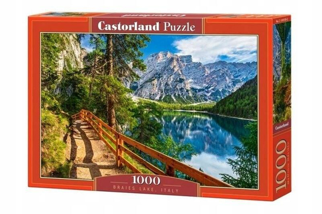 PUZZLE 1000 UKŁADANKA KRAJOBRAZ WIDOK GÓRY JEZIORO LAS STAW 9+ CASTOR_2