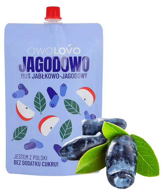 OWOLOVO Mix Musów Jagoda Wiśnia Gruszka Porzeczka 40x200g_2