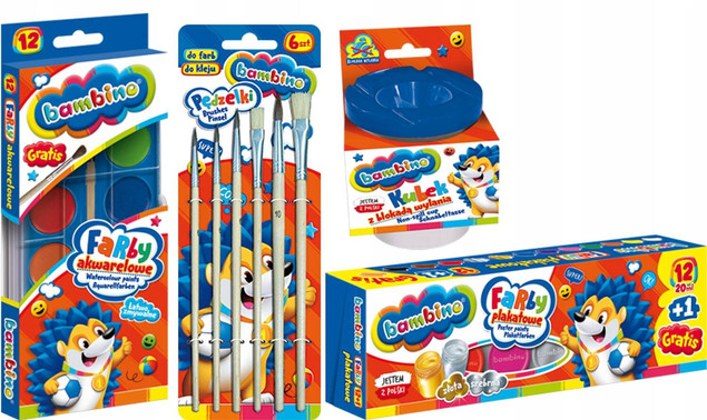 Wyprawka Szkolna Zestaw Plastyczny Klej Blok Gumka Plastelina XXL Bambino_7