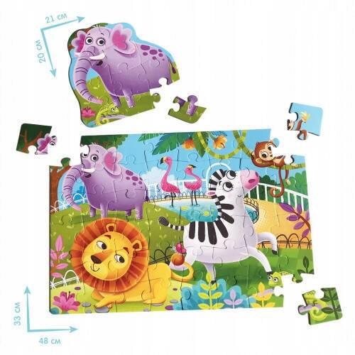 Puzzle Maxi 2w1 48 el. Układanka ZOO Tekturowe 3+ Roter Kafer_3