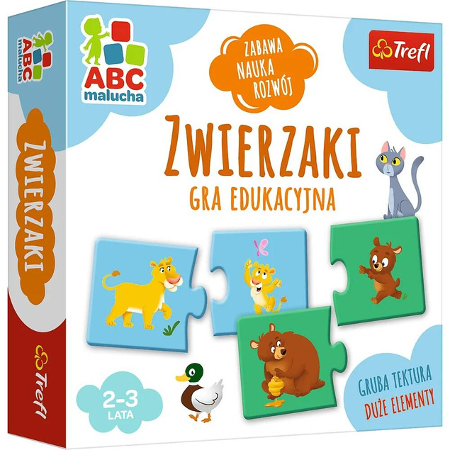 Gra ZWIERZAKI Edukacyjna Dla Dzieci AMC Malucha Szukanie Par 2+ Trefl 01940_5