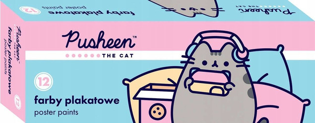 Farby Plakatowe PUSHEEN 12 Kolorów 20ml. Majewski_3