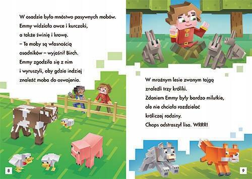 Minecraft Moby W Świecie Podstawowym Tryb Czytania Eliopulos 6+ HarperKids_2