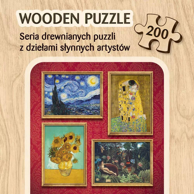 Puzzle 200 Drewniane Sztuka POCAŁUNEK Gustav Klimt Obraz 9+ Trefl 20247_2