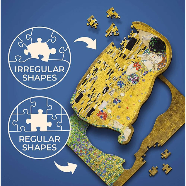 Puzzle 200 Drewniane Sztuka POCAŁUNEK Gustav Klimt Obraz 9+ Trefl 20247_3