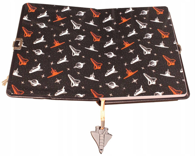 PAMIĘTNIK Z KŁÓDKĄ NOTES ZESZYT W LINIE SPACE_3