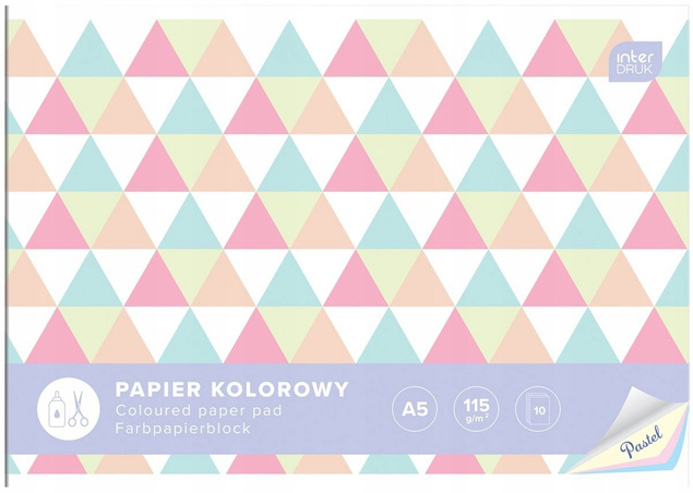 Blok Papier KOLOROWY A5 10K 115G PASTEL Interdruk_3