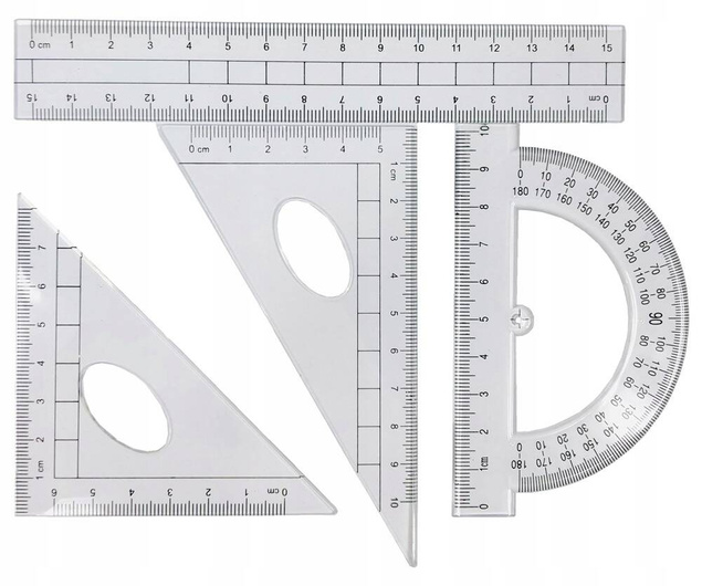 Zestaw Geometryczny 10 Elementów Cyrkiel Ołówek Linijki Ekierka Colorino_5