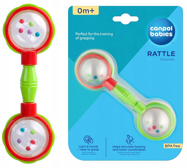 Canpol babies grzechotka SZTANGA zielona