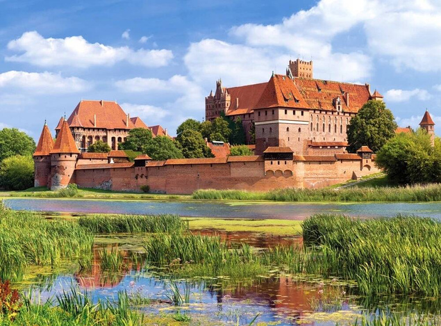 Puzzle 3000 Układanka Krajobraz Widok Zamek MALBORK Polska Rzeka 9+ Castor