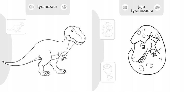 Malowanie Doklejanie Dinozaury 16 Naklejek 3+ Skrzat