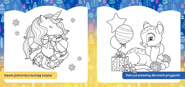 Kolorowanka z tatuażami flou Magiczne święta