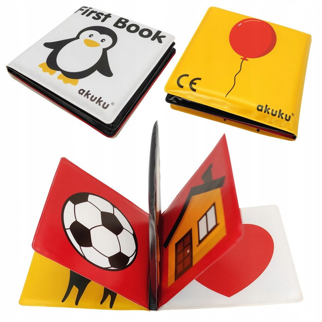 Książeczka Kontrastowa, miękka, 6m+ | Akuku