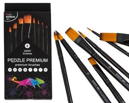 Pędzle Malarskie PREMIUM 8 Sztuk Do Akwareli Akrylu Oleju Kidea