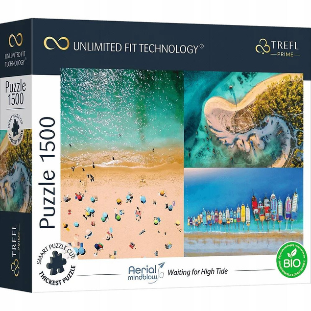 Puzzle 1500 Układanka Krajobraz PRZYPŁYW Morze Plaża Ocean Woda 12+ Trefl