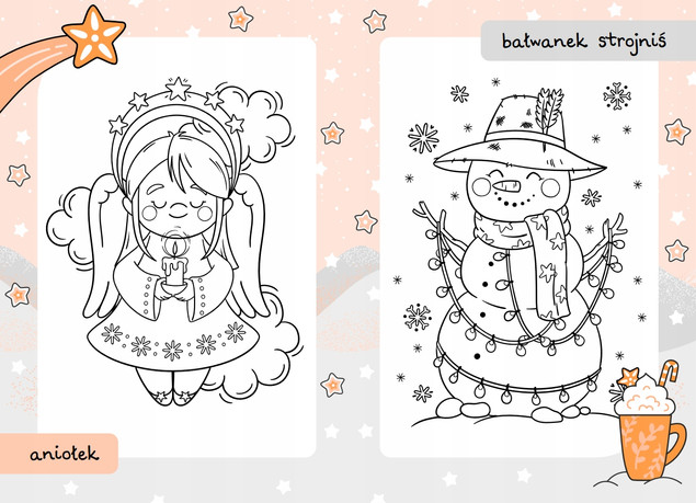 Malowanki z Mikołajem. Gwiazdka