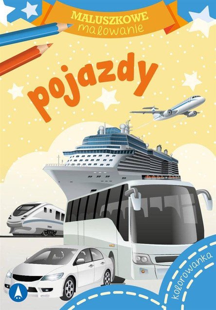 MALOWANKI KOLOROWANKI Z NAKLEJKAMI MALUSZKOWE MALOWANIE POJAZDY