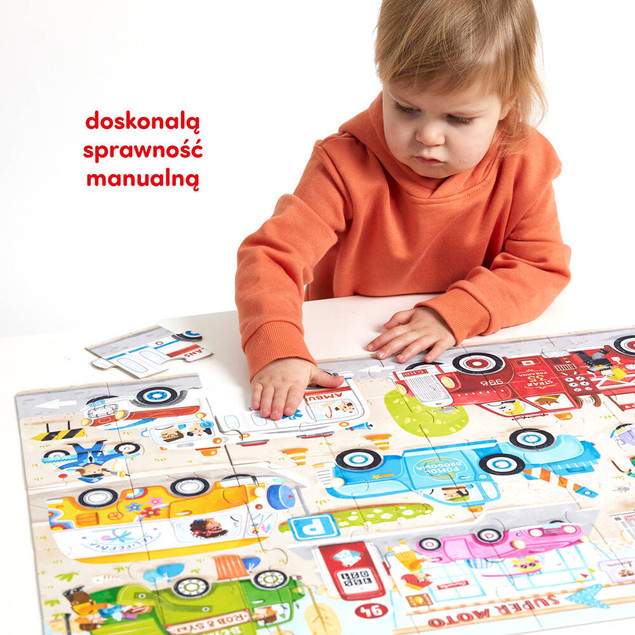 CzuCzu Moto puzzle Auta 40 elementów 3+, 4+