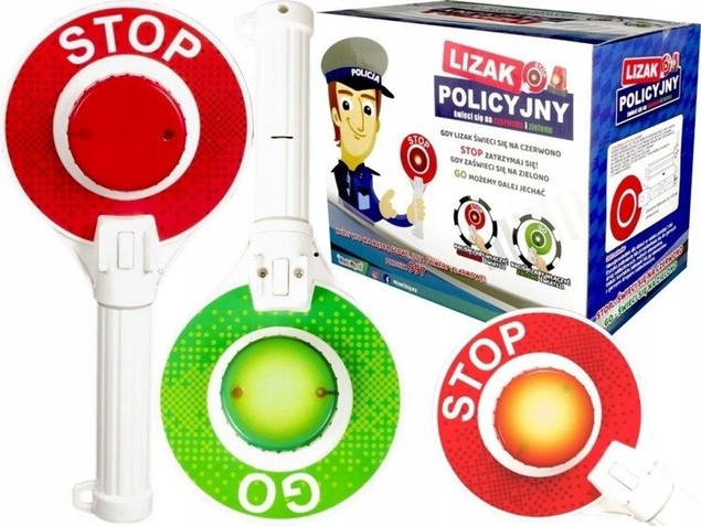 Edukacyjny Lizak Policyjny 24cm Światło NORIMPEX