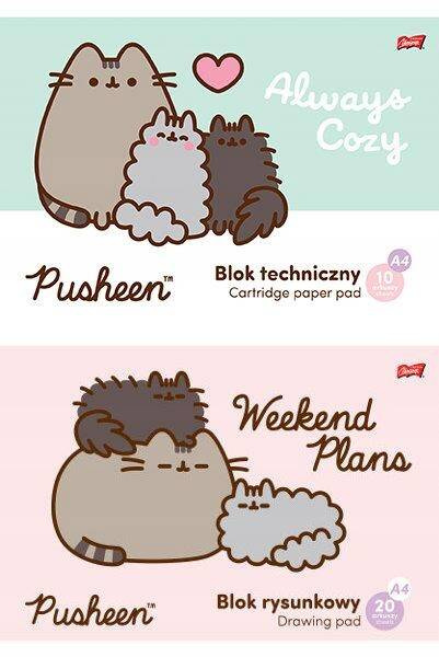 Blok Rysunkowy PUSHEEN A4 20 Kartek 80 g/m2 St. Majewski