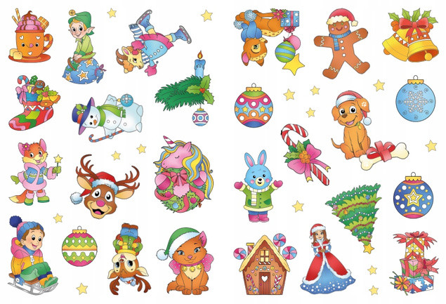 Kolorowanka z tatuażami flou Magiczne święta