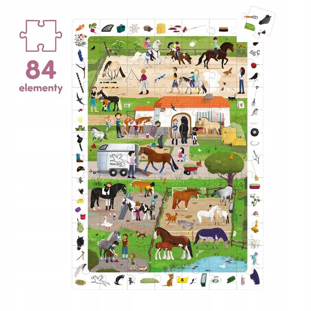 CZUCZU Puzzle Obserwacyjne 84 Stadnina Koni
