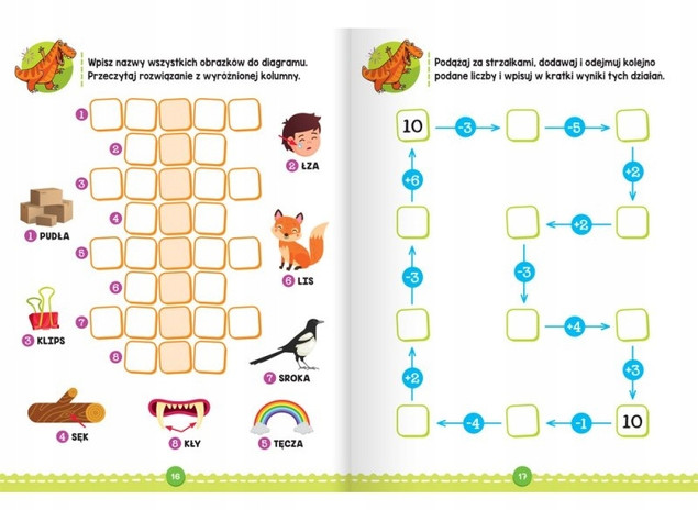 Łamigłówki i Krzyżówki Ciekawe Zadania Dla Przedszkolaków 6+ Aksjomat 4162