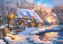 Puzzle 500 elementów - Zimowy domek