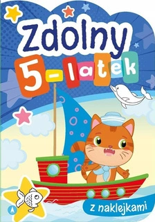 Zdolny 5-Latek Pięciolatek Z Naklejkami Zagadki Ćwiczenia 5+ Skrzat