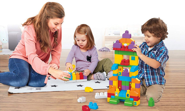 Klocki Czas na naukę torba 150 elementów FVJ49 Mega Bloks