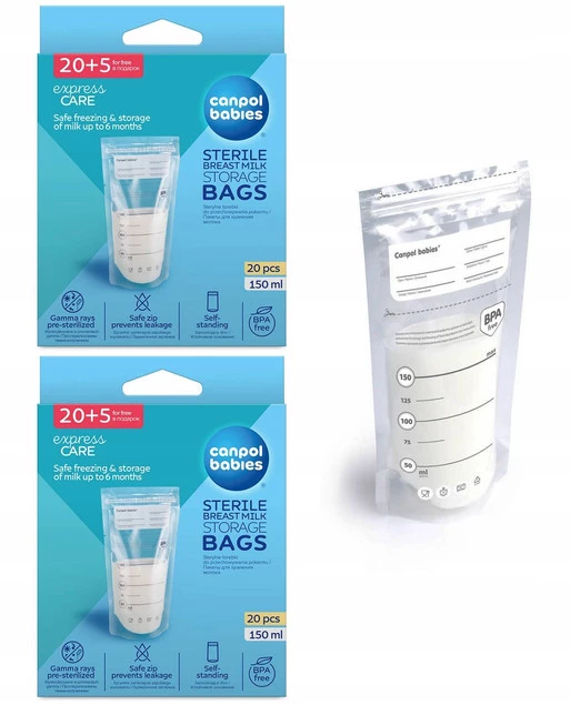 Canpol babies torebki do przechowywania pokarmu 20szt 150ml