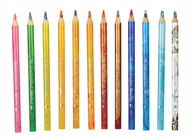 Kredki ołówkowe Jumbo tęczowe 12kol  ASTRA