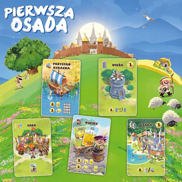 PIERWSZA OSADA Gra Karciana Strategiczna 8+ Nasza Księgarnia
