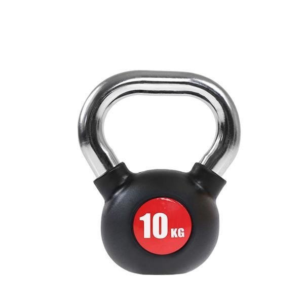 17031 KGC-10 KETTLEBELL GUMA Z CHROMOWANĄ RĄCZKĄ 10 KG HMS