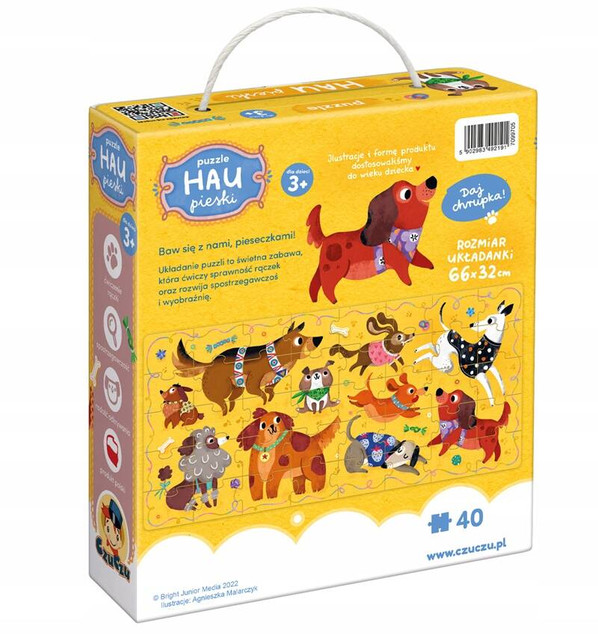 Puzzle Hau Pieski dla dzieci 3+ Czuczu