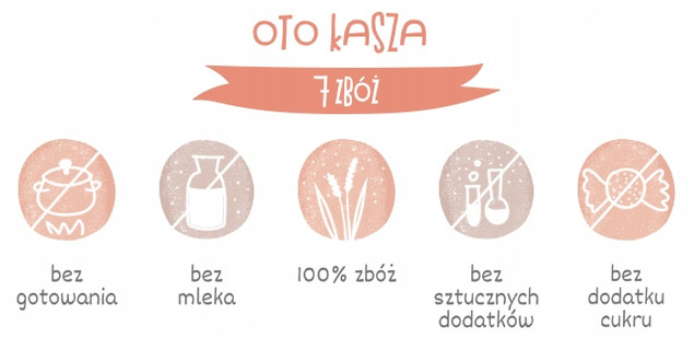 OTO Kaszka BEZMLECZNA NATURALNA 7 Zbóż 200g OtoLandia