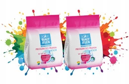 2x BIAŁY JELEŃ Proszek Do Prania KOLOR 1,5kg