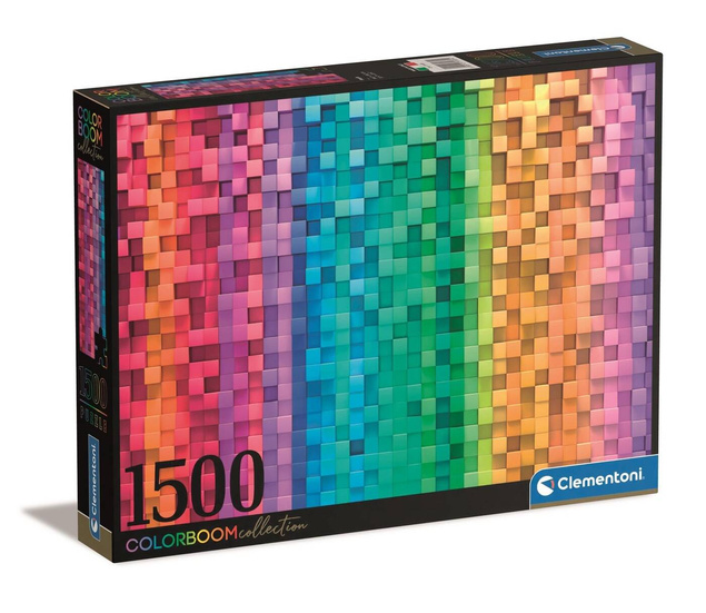 PUZZLE 1500 COLORBOOM PIXEL KWADRATY KOLORY TĘCZA