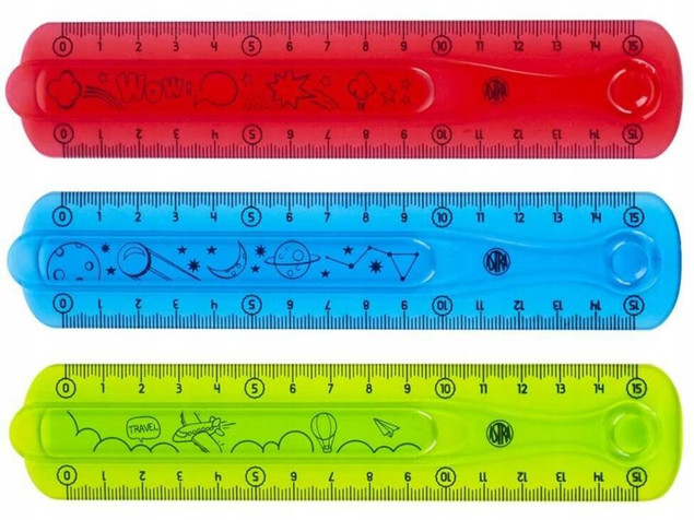 Linijka geometryczna szkolna flexi Astra 15cm
