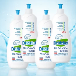 Płyn do mycia butelek i smoczków, hipoalergiczny 4x500 ml | Dzidziuś