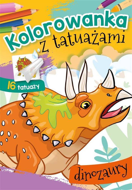 Kolorowanka z tatuażami. Dinozaury