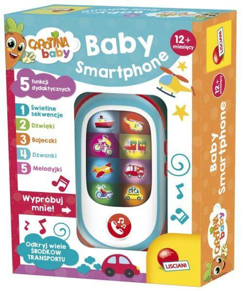 Carotina baby Smartfon z 5 funkcjami dydaktycznymi 55777 LISCIANI