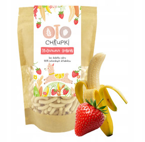 OTO Chrupki Naturalne TRUSKAWKA BANAN Orkiszowe BEZ CUKRU 25g Otolandia