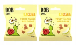 2x BOB SNAIL Żelki Owocowe JABŁKO GRUSZKA Bez Dodatku Cukru 2x 20g (40g)