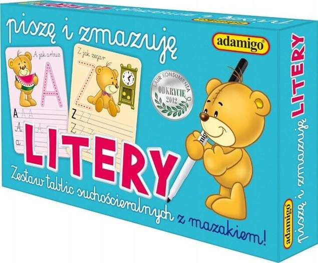 Nauka Pisania Piszę i Zmazuje Litery Adamigo