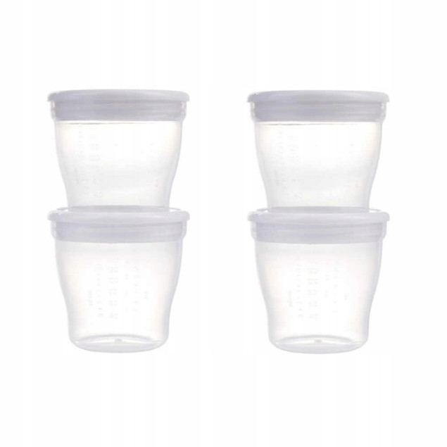 CANPOL Pojemnik Na Pokarm Do Przechowywania Pokarmu 180 ml. 4 szt. 12/204